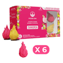 Fruit du dragon, pêche et fleur de cerisier