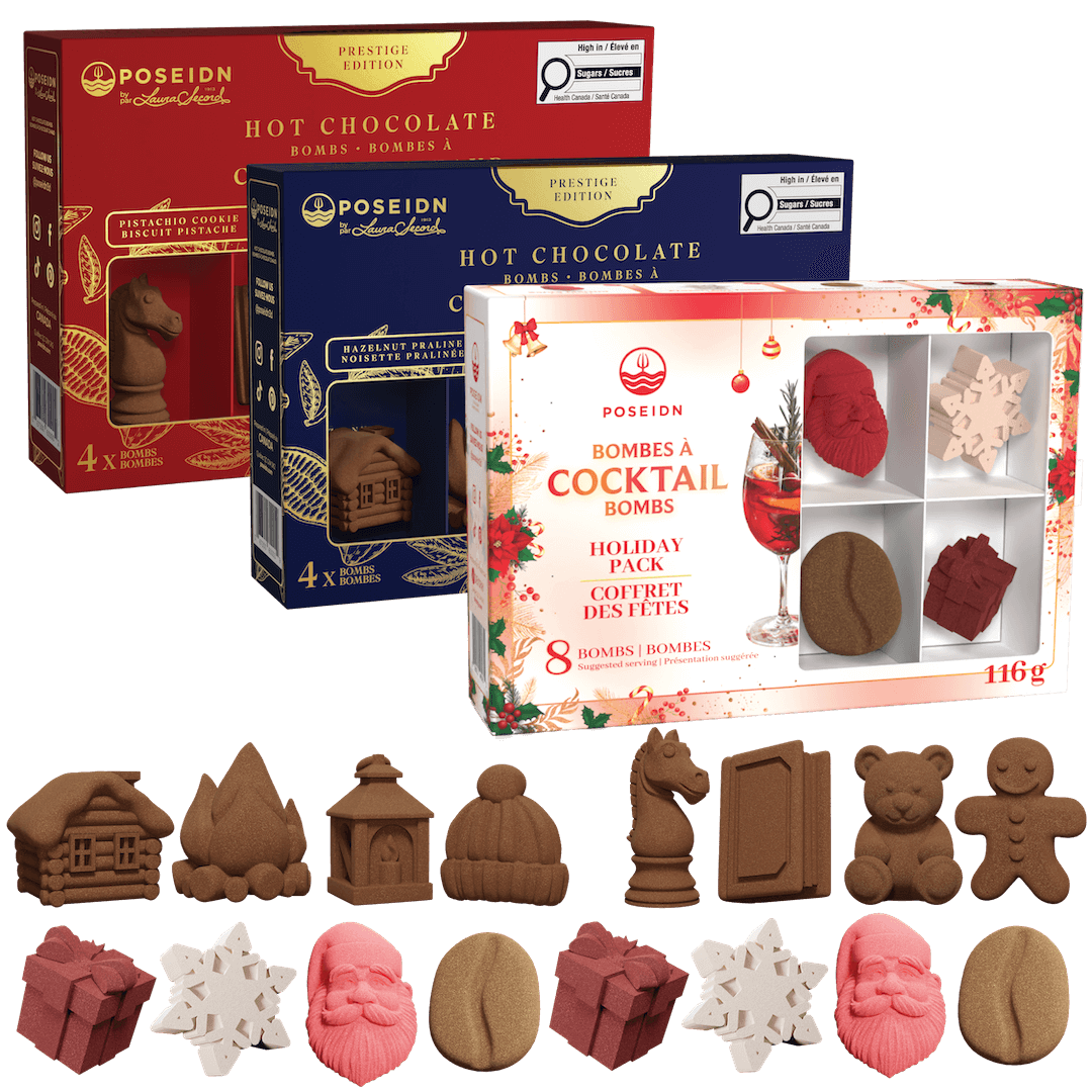 Cocktail et chocolat chaud ensemble festif