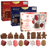 Cocktail et chocolat chaud ensemble festif