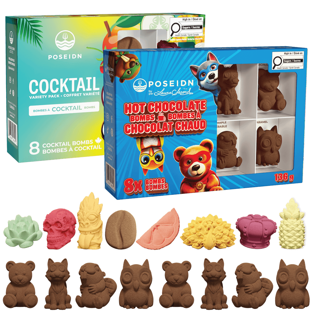 ensemble base pour cocktails et chocolats chauds