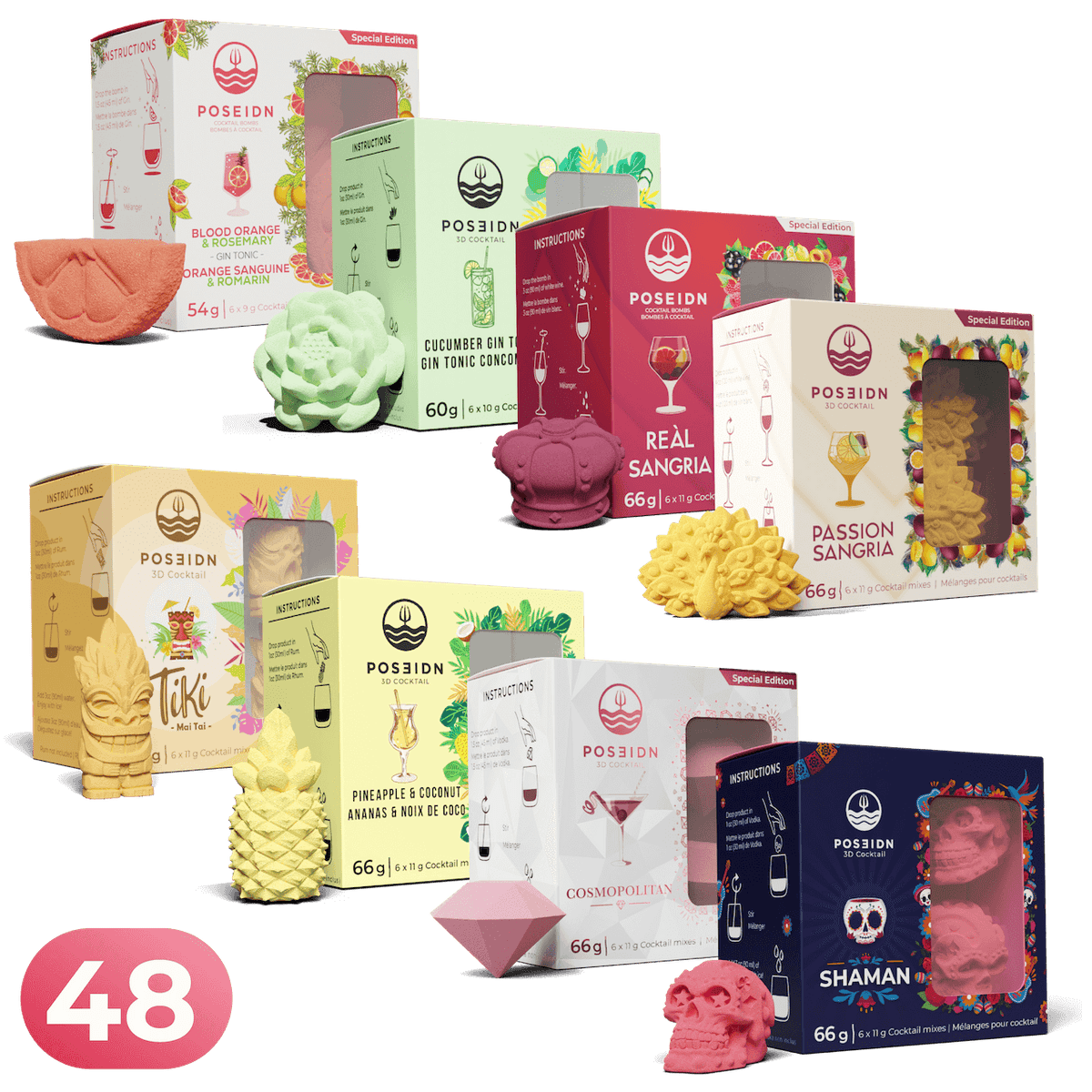 Cocktail variety bundle drink bombs poseidn